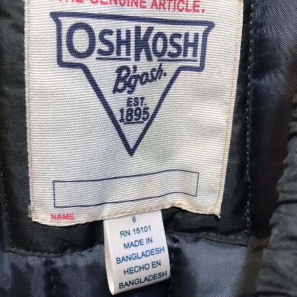Oshkosh toddler bib outdoors winter puffer cold wear overalls size 6 - Picture 10 of 11